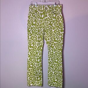 Garage Green Floral High Rise Women Jeans